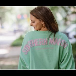 Southern Marsh long sleeve seafoam green tee